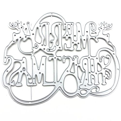 Christmas Winter Tags Box Words Cutting Dies Metal Stencil for DIY Scrapbooking